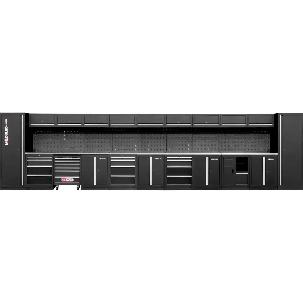 KS TOOLS Werkstatt-Schranksystem, gerade, 7320 x 500 mm, Variante 1