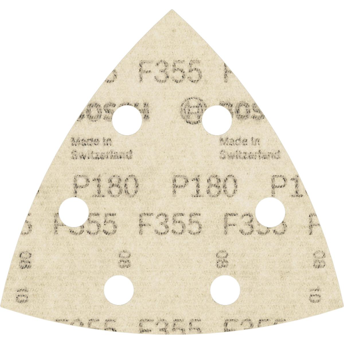 Bosch PRO Schleifblatt F355, 6 Löcher, Klett, 5er-Pack