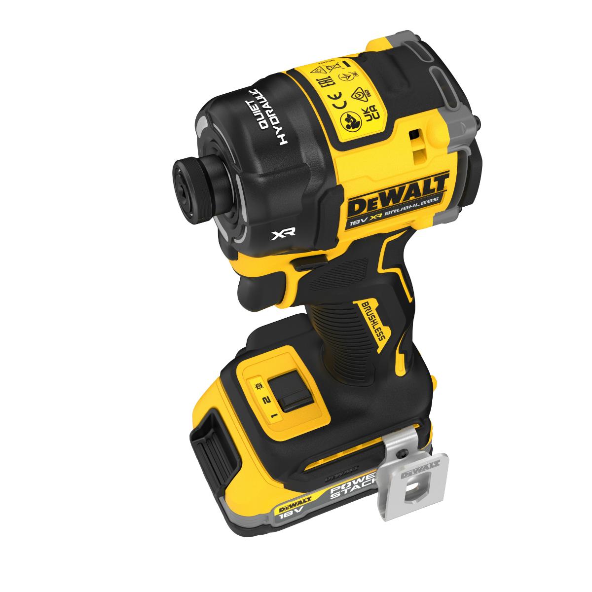 DCF870E2T-QWDE DEWALT Hydraulischer Akku-Schlagschschrauber 1/4" 18V/1,7Ah