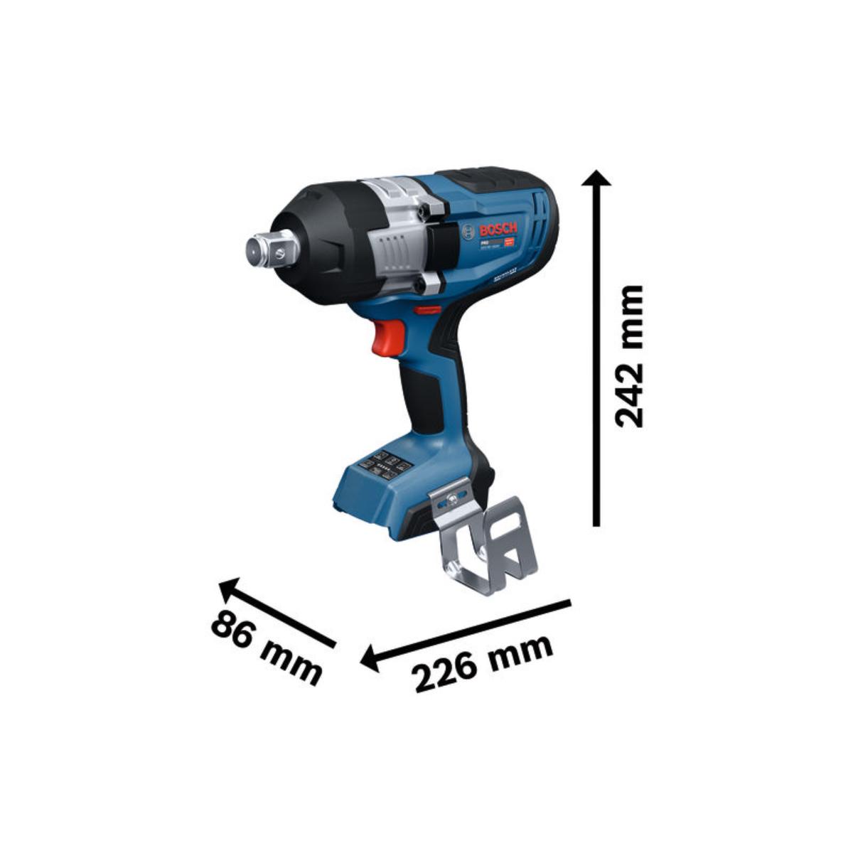 Bosch Akku-Drehschlagschrauber GDS18V-1600H, 2x EXBA18V-80 in L-BOXX