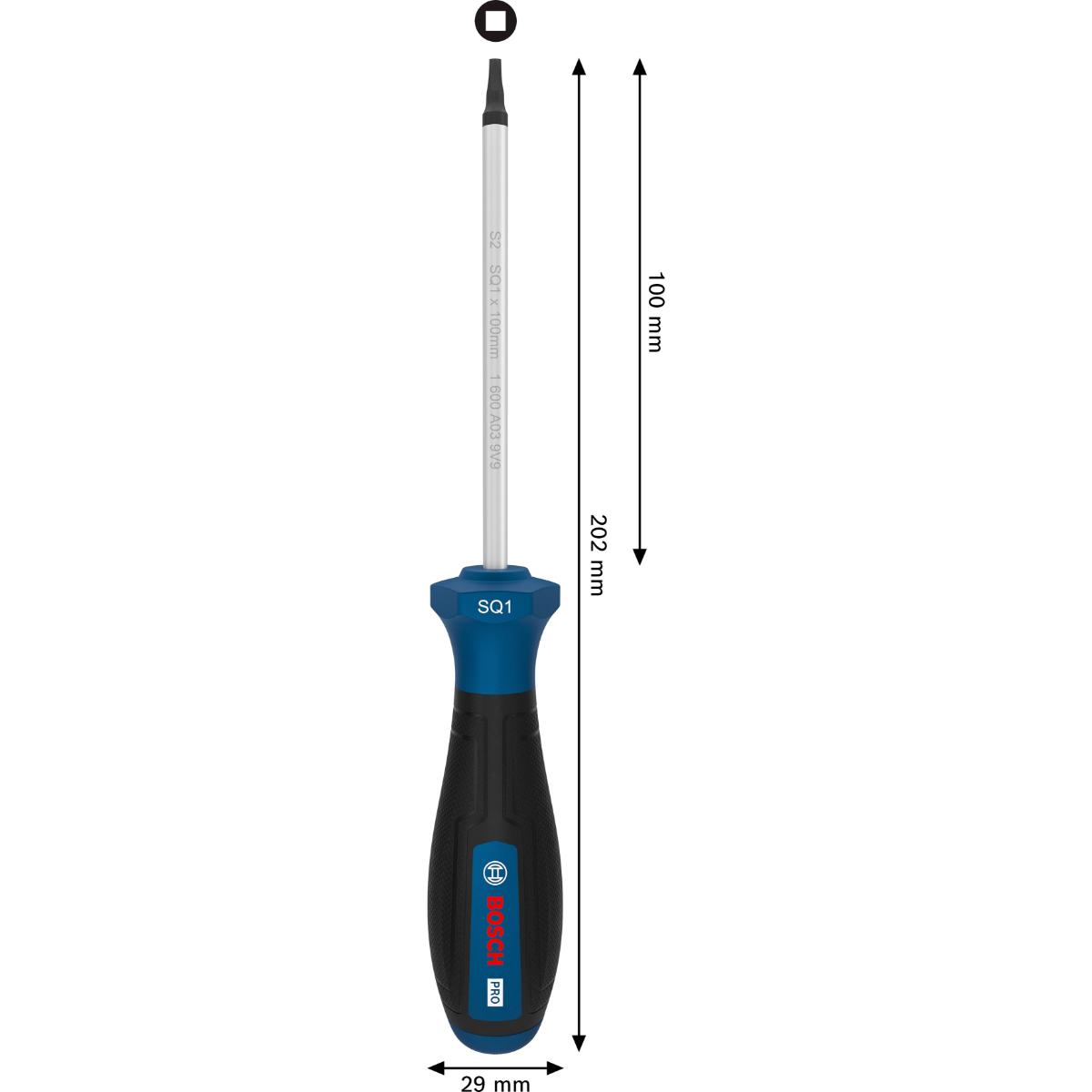 Bosch PRO Schraubendreher SQ1 x 100 mm