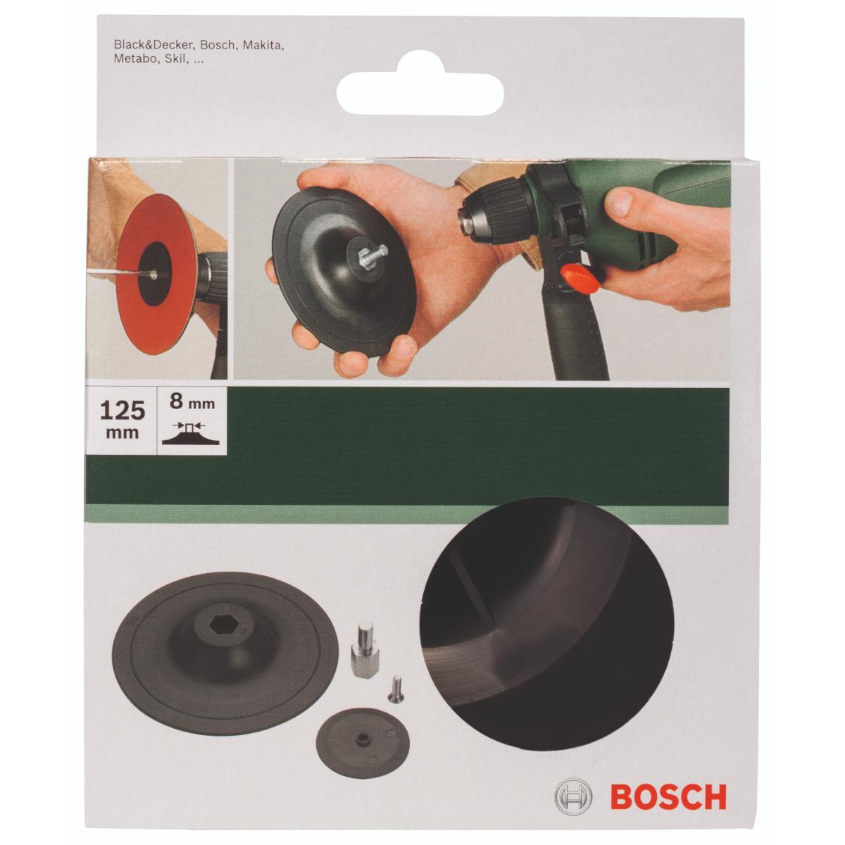 Bosch Schleifteller für Bohrmaschinen, 125 mm, Spannsystem