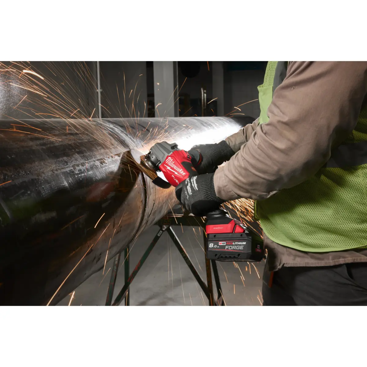 Milwaukee M18 FUEL ONE-KEY Akku-Sicherheitswinkelschleifer 125 mm mit Schiebeschalter M18FHSAGSVO125X-0X