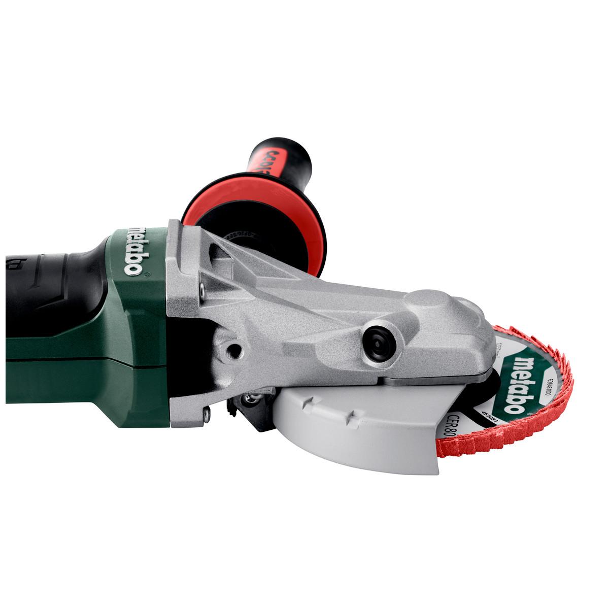Metabo Akku-Flachkopf-Winkelschleifer WVBF 18 LTX BL 15-125 Quick, metaBOX 165 L