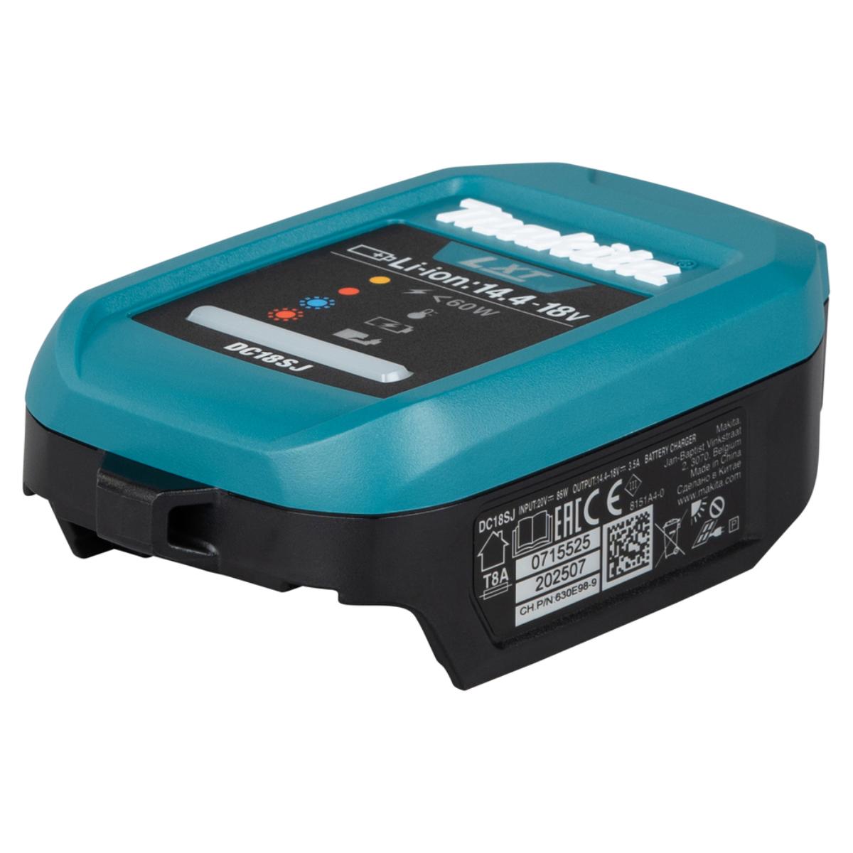Makita Ladegerät-Set DC18SJ, ADP14, USB-C PD Ladekabel Power Delivery Li–Ion 14,4V–18V LXT DC18SJ