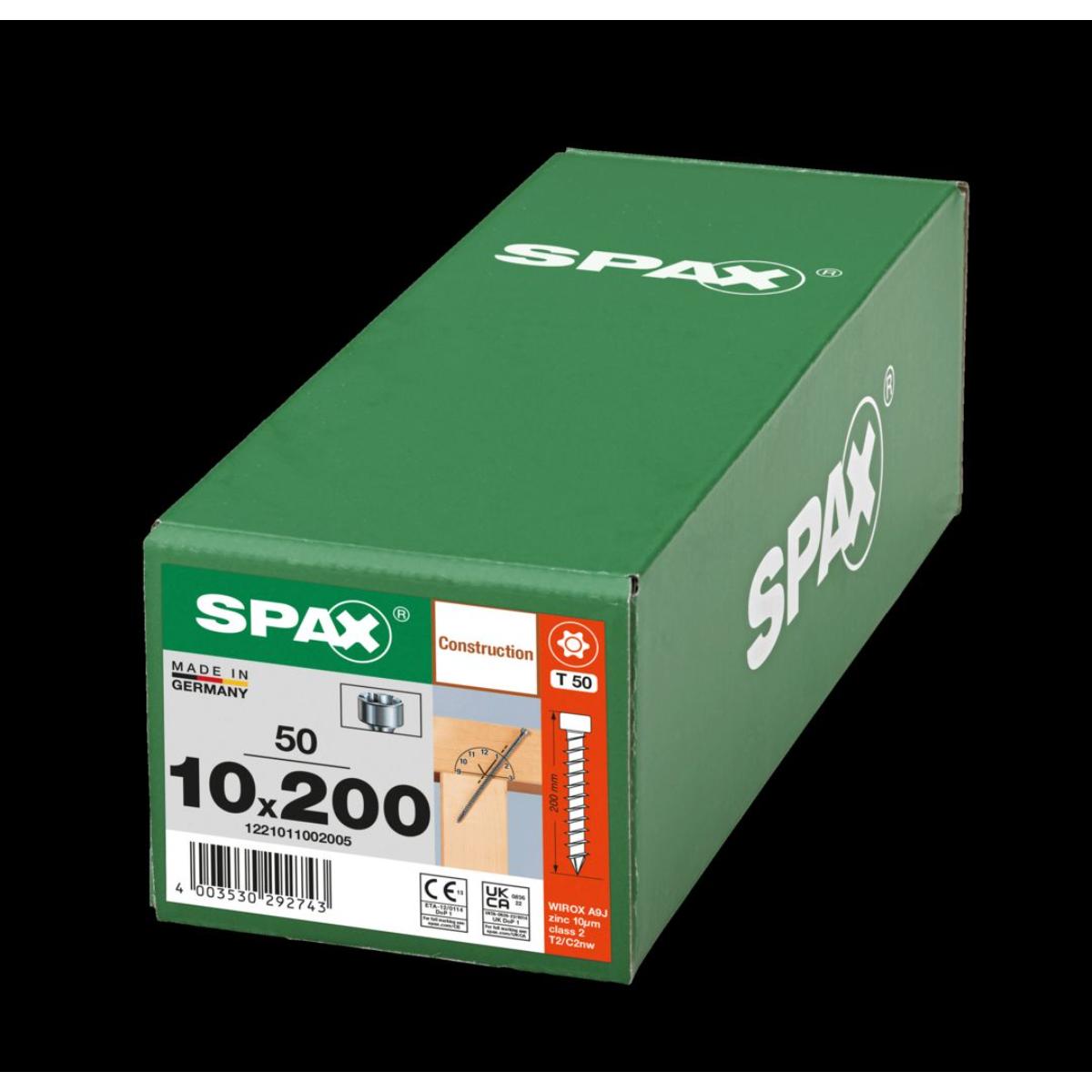 SPAX ZYLINDERKOPF T-STAR PLUS T50 VOLLGEWINDE CUT WIROX 50 Stück