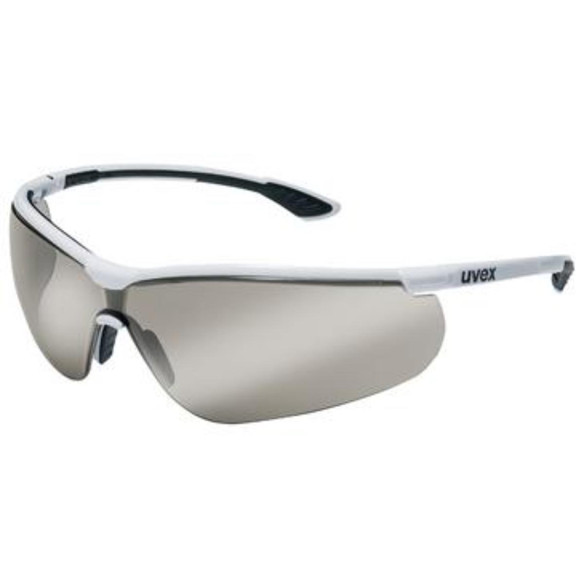 uvex Bügelbrille sportstyle silberspiegel 12% weiß, schwarz