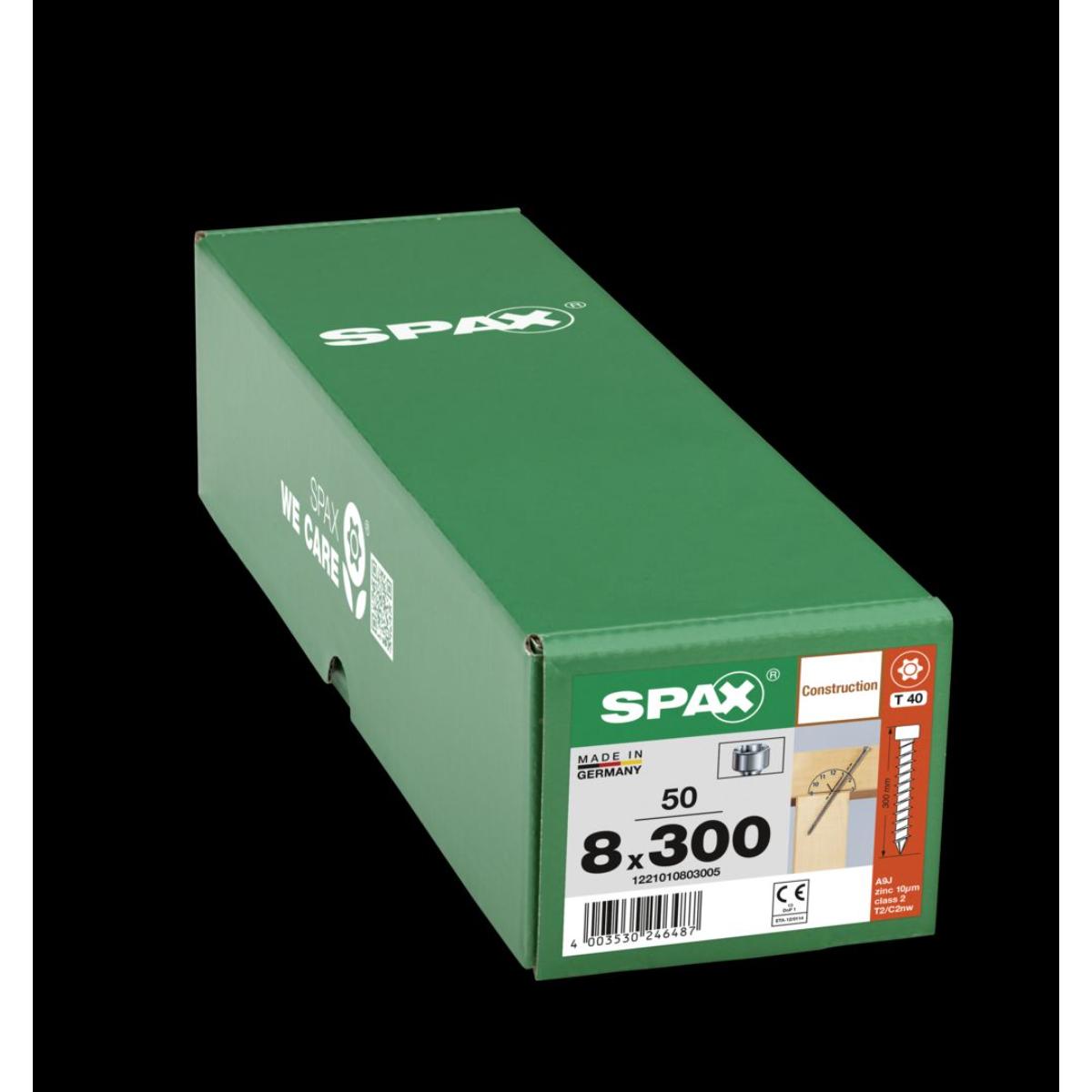 SPAX Zylinderkopf T-Star Plus T40 Vollgewinde Cut WIROX, 50 Stück