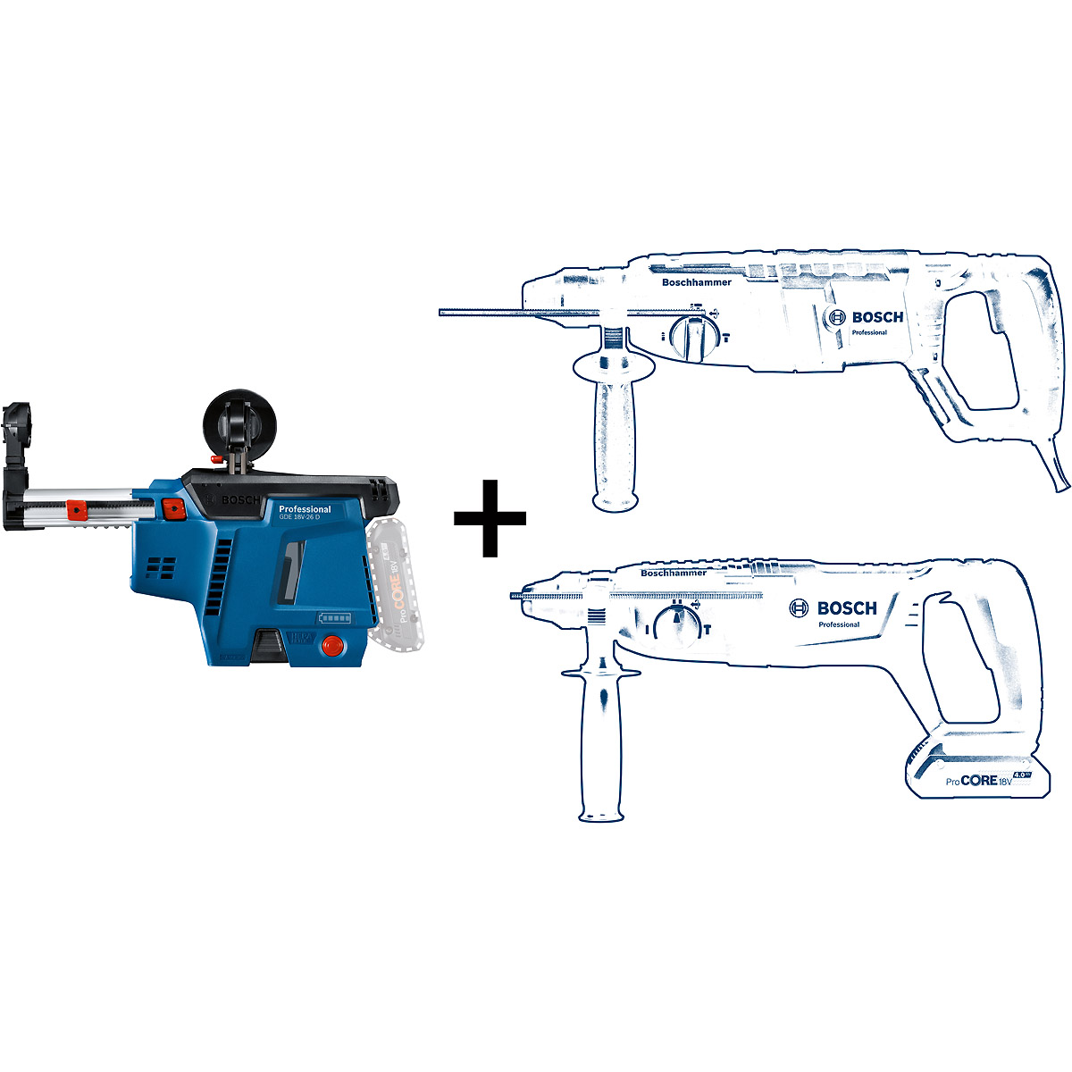 Bosch Akku-Staubsauger GDE 18V-26 D, Solo Version, im Karton