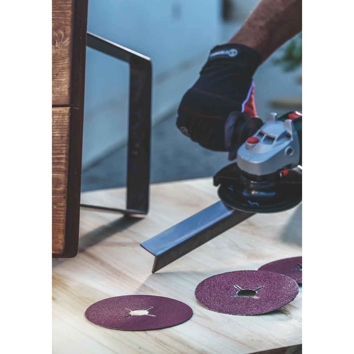 Bosch Fiberschleifscheiben-Set für Winkelschleifer, Korund D=125 mm, K=36-100, 12-tlg.