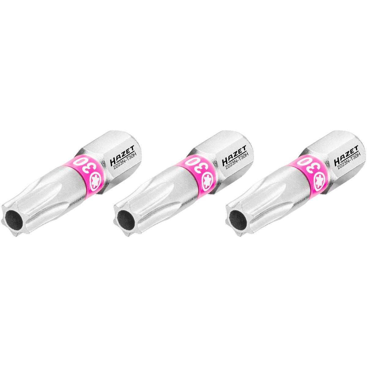 HAZET Bit Sechskant 6,3 (1/4 Zoll) Tamper Resistant TORX Profil 3 Stück