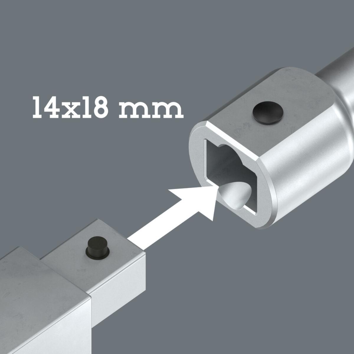 Wera 9999 X-Power Betätigungswerkzeug für Einsteckwerkzeuge, 14x18 mm
