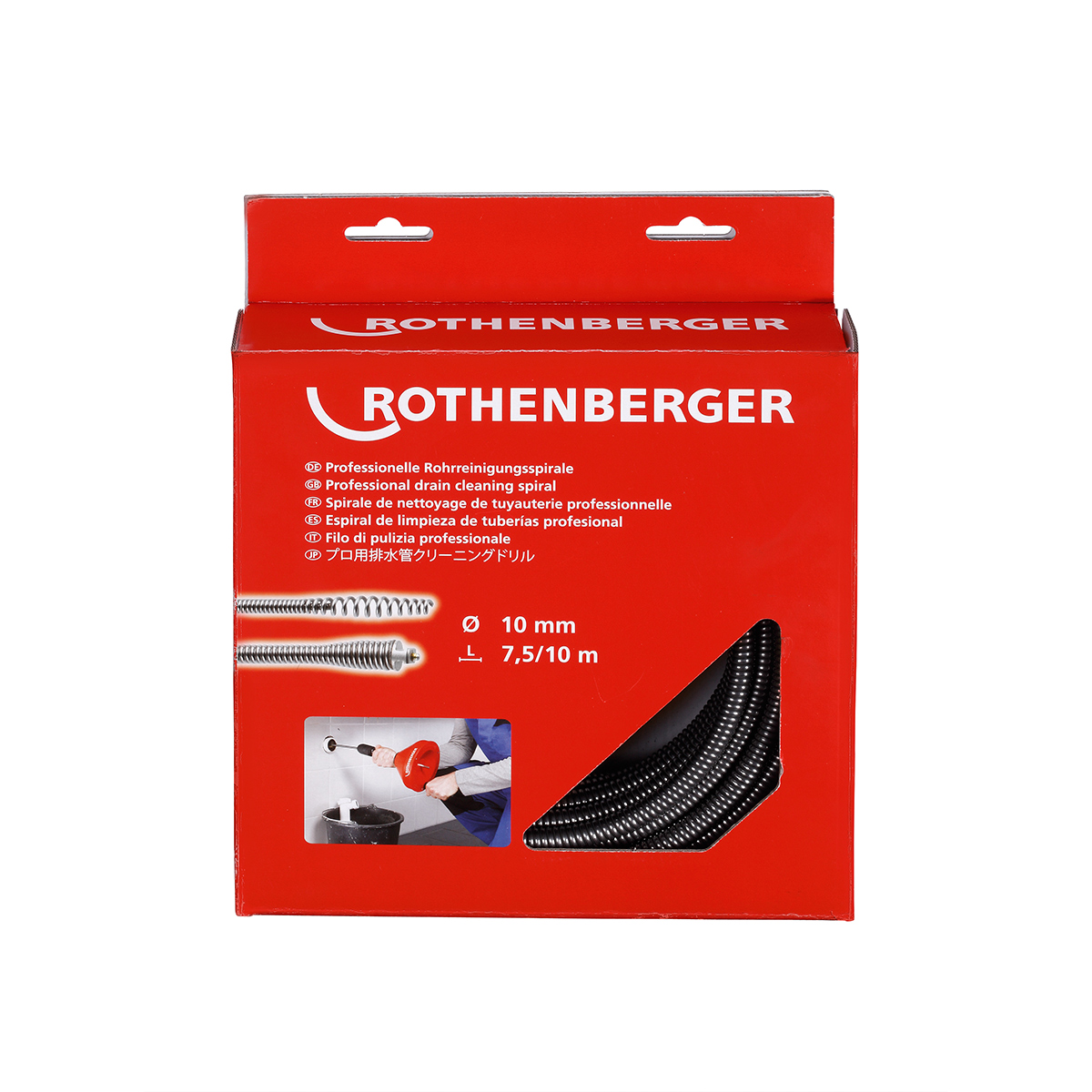 Rothenberger Spirale 10mmx10m mit Keulenkopf