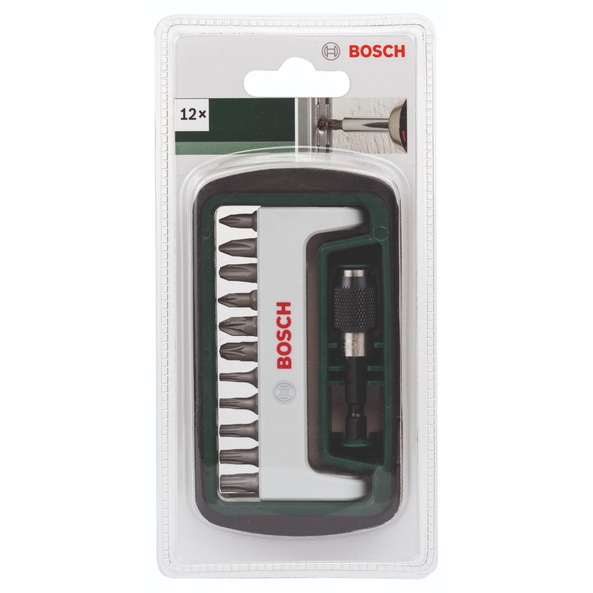 Bosch Schrauberbit-Set Standard, gemischt (PH, PZ, T), 12-tlg.