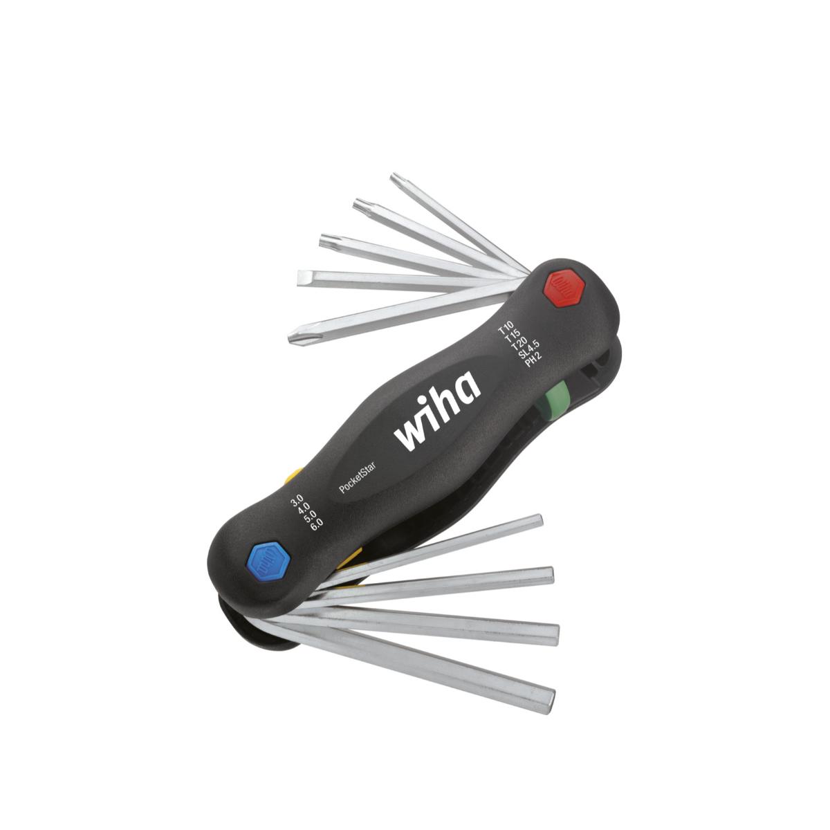 Wiha Multitool PocketStar gemischt 9-teilges Set mit SB-Aufhänger