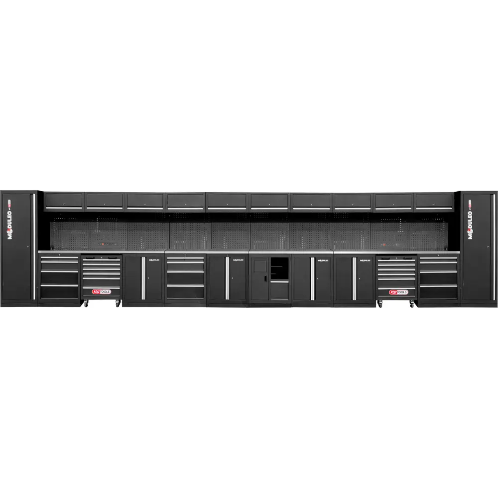 KS TOOLS Werkstatt-Schranksystem, gerade, 8000 x 500 mm, Variante 1