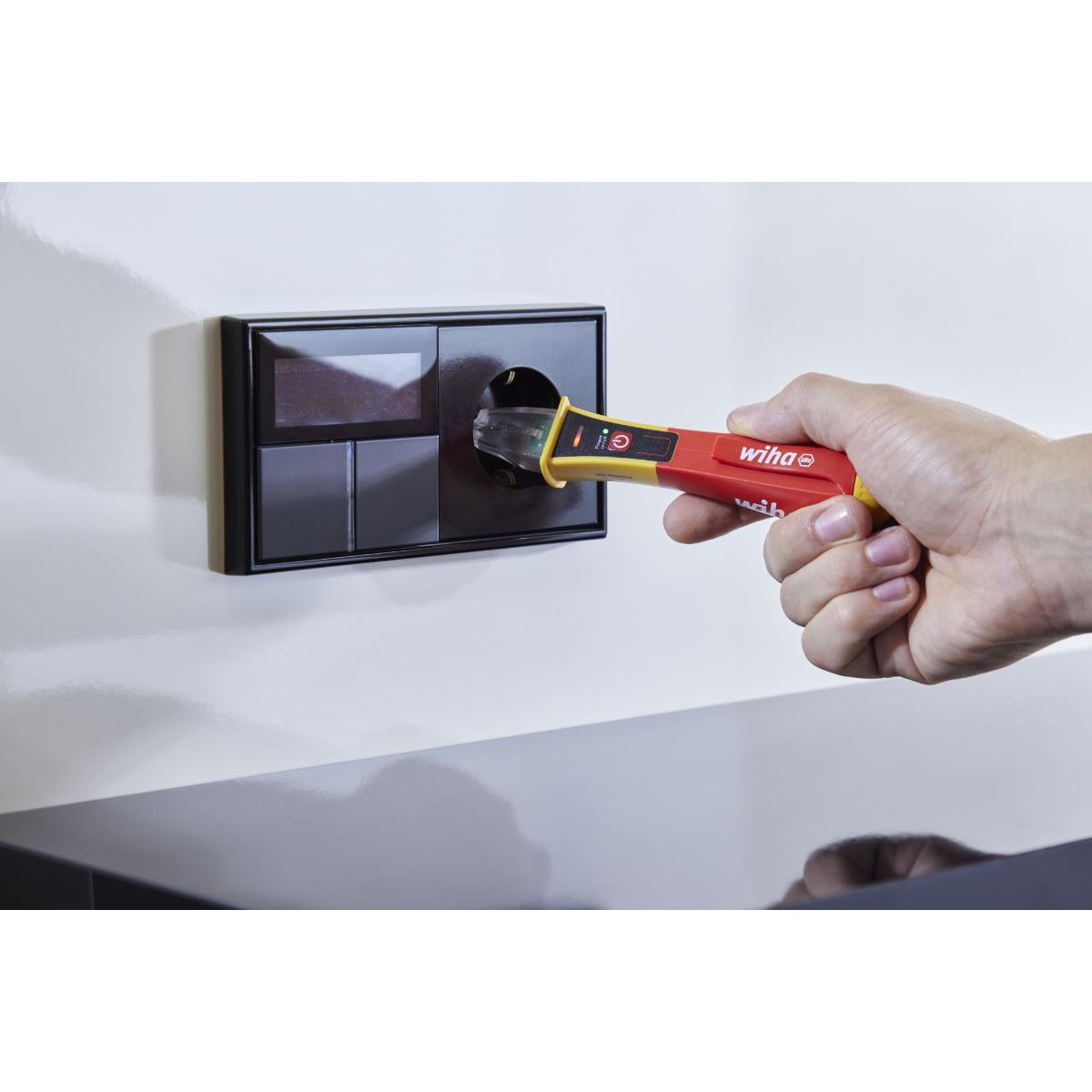 Wiha Spannungsprüfer Volt Detector berührungslos, einpolig, 90 – 1.000 V AC mit 2x AAA-Batterien