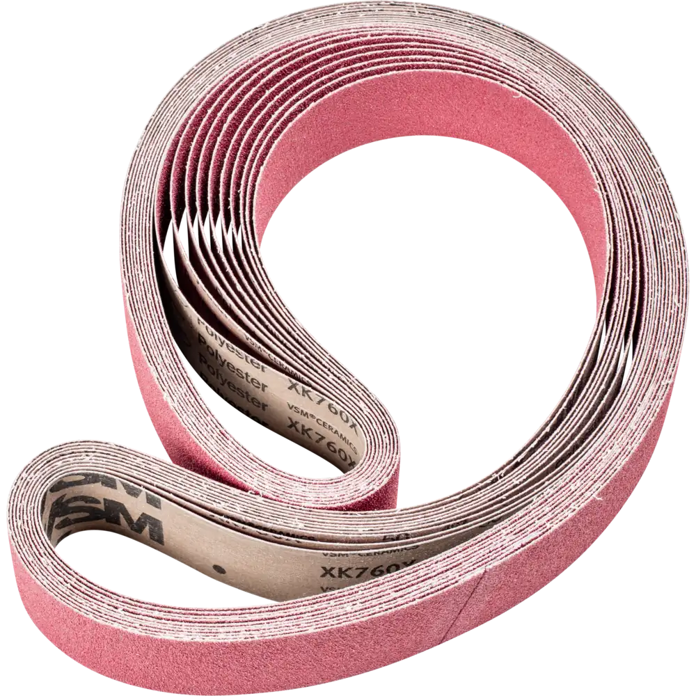 PFERD TOOLS Keramikkorn Schleifband BA höchster Abtrag auf Stahl mit Bandschleifer