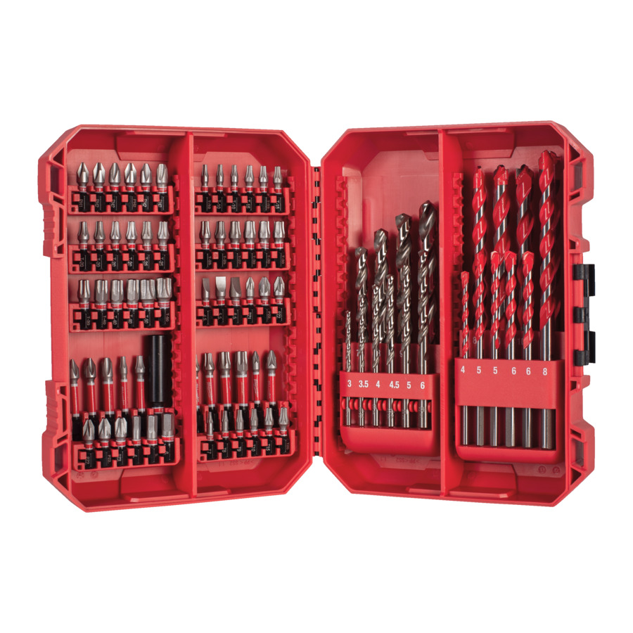 Milwaukee SHOCKWAVE Set Bohren & Schrauben 80-tlg. Set in PACKOUT kompatibler Kassette