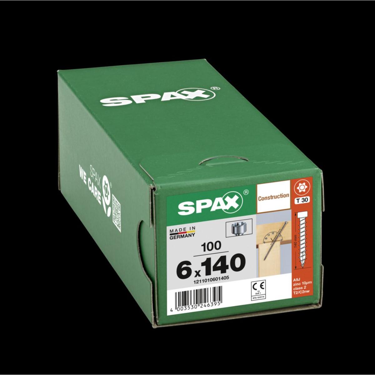 SPAX Zylinderkopf T-Star Plus T30 Vollgewinde WIROX, 100 Stück