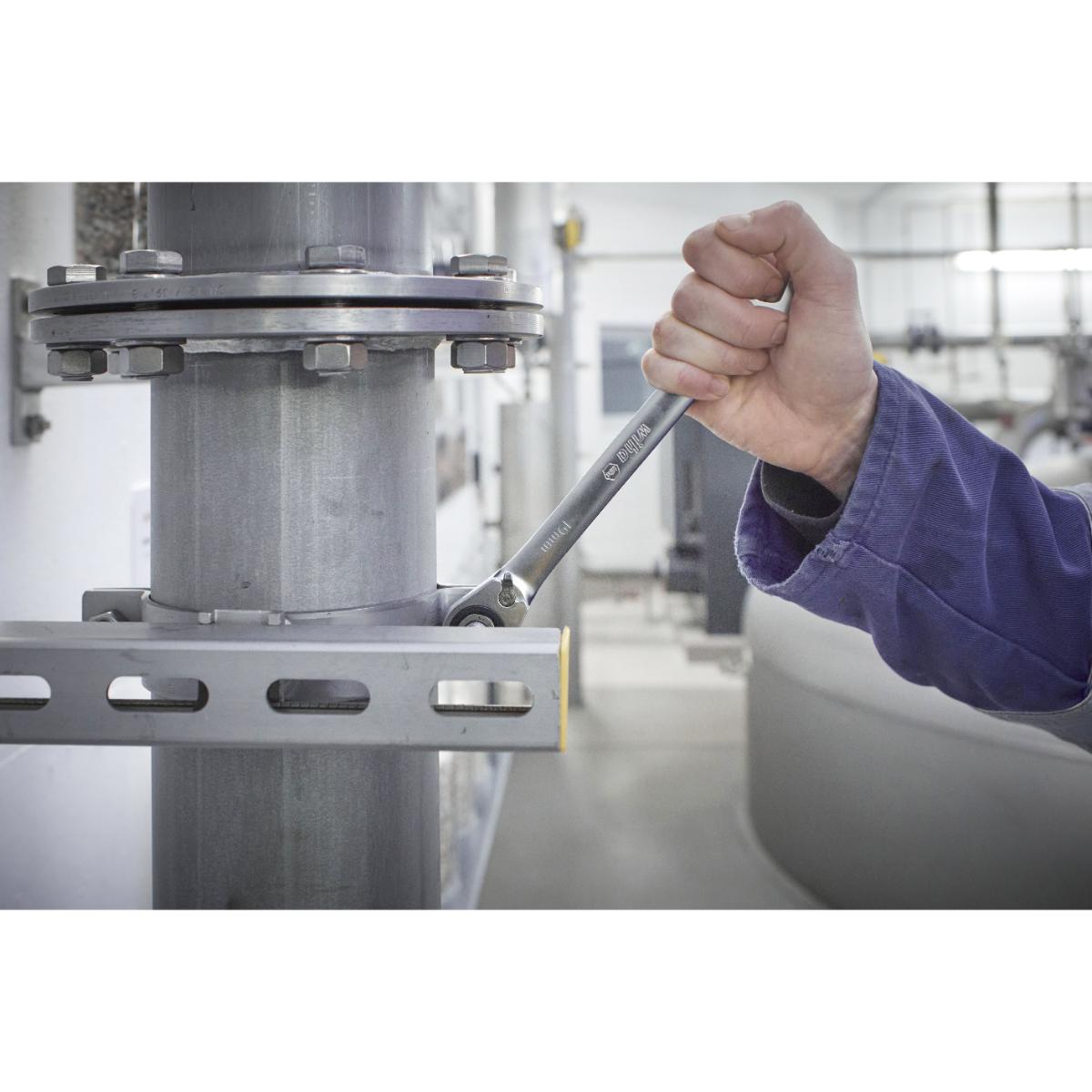 Wiha Ringratschen-Gabelschlüssel Set 12-teilges Set umschaltbar in Halter