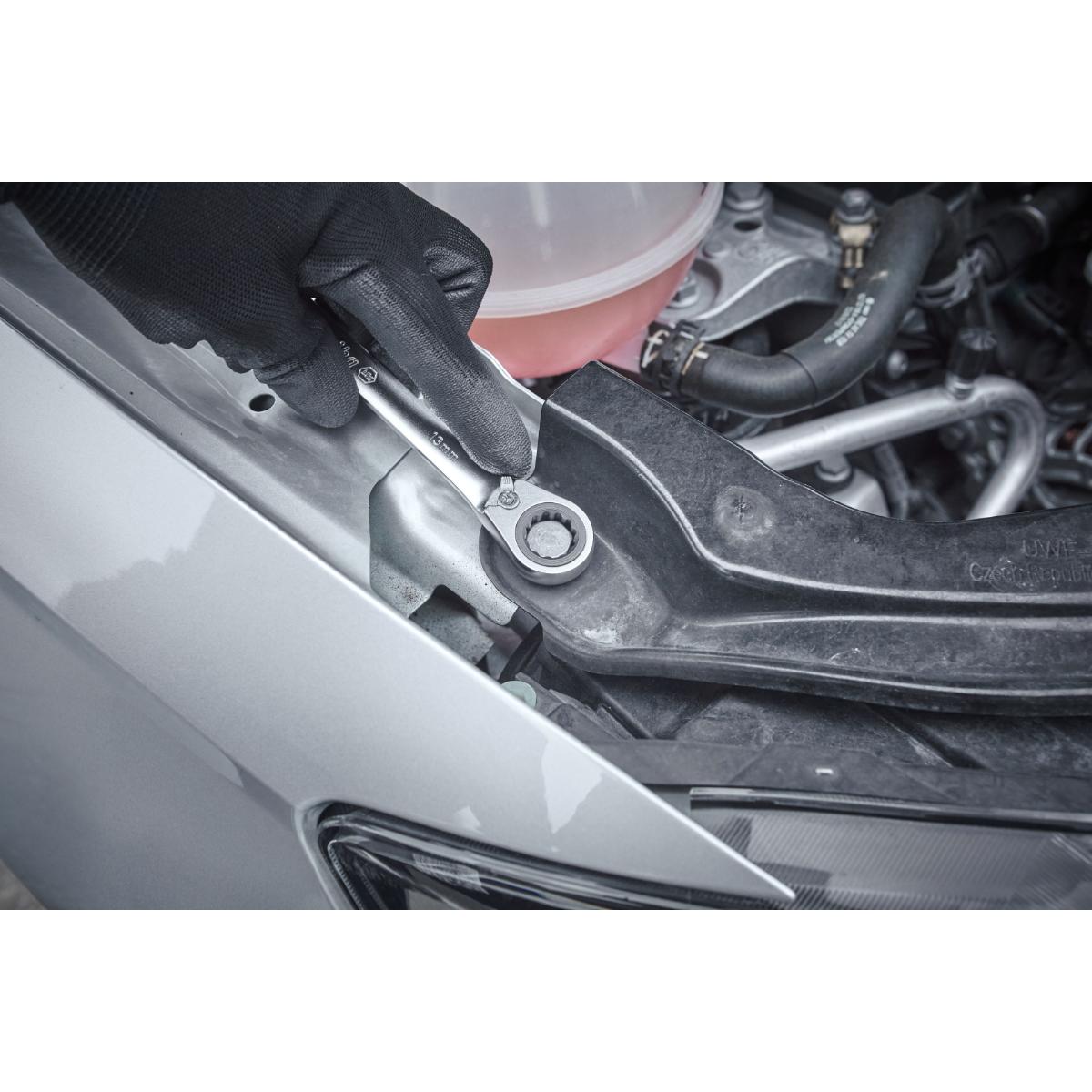 Wiha Ringratschen-Gabelschlüssel Set 12-teilges Set umschaltbar in Halter