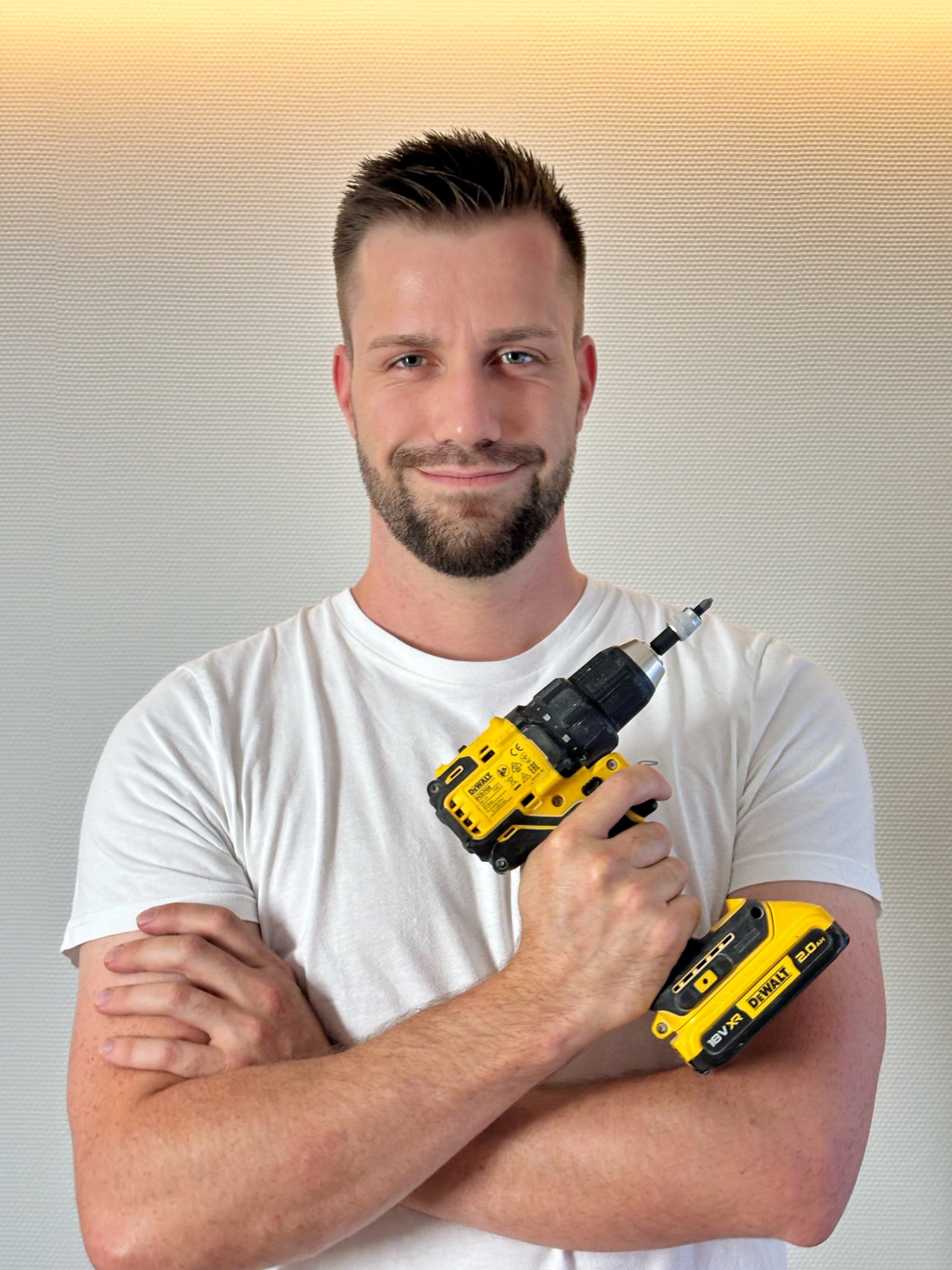 Werkzeug, Akkuschrauber, Kraftwerkzeug, Gelb-schwarz, Bauhandwerker