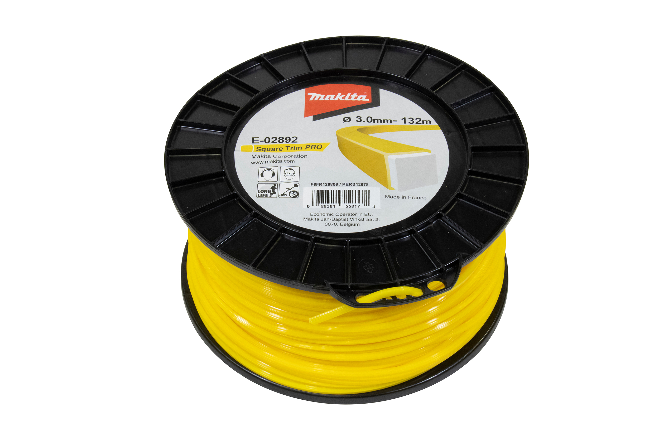 Makita Mähfaden 4kant, 3,0 mm x 132 m - E-02892