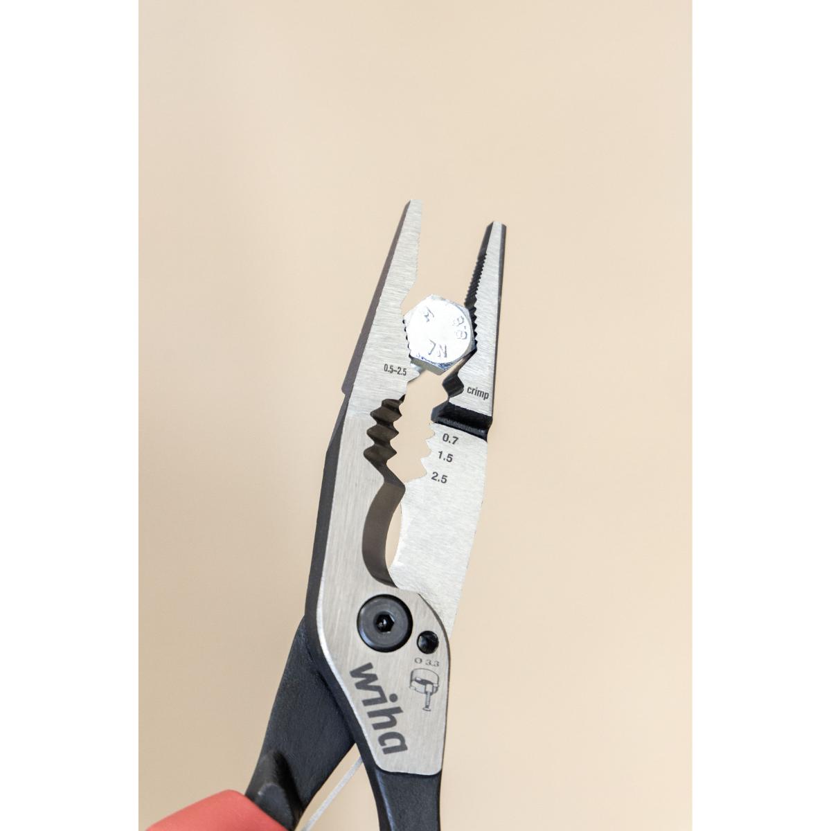 Wiha Multifunktionszange 8in1 Industrial electric mit ein- und ausschaltbarer Öffnungsfeder