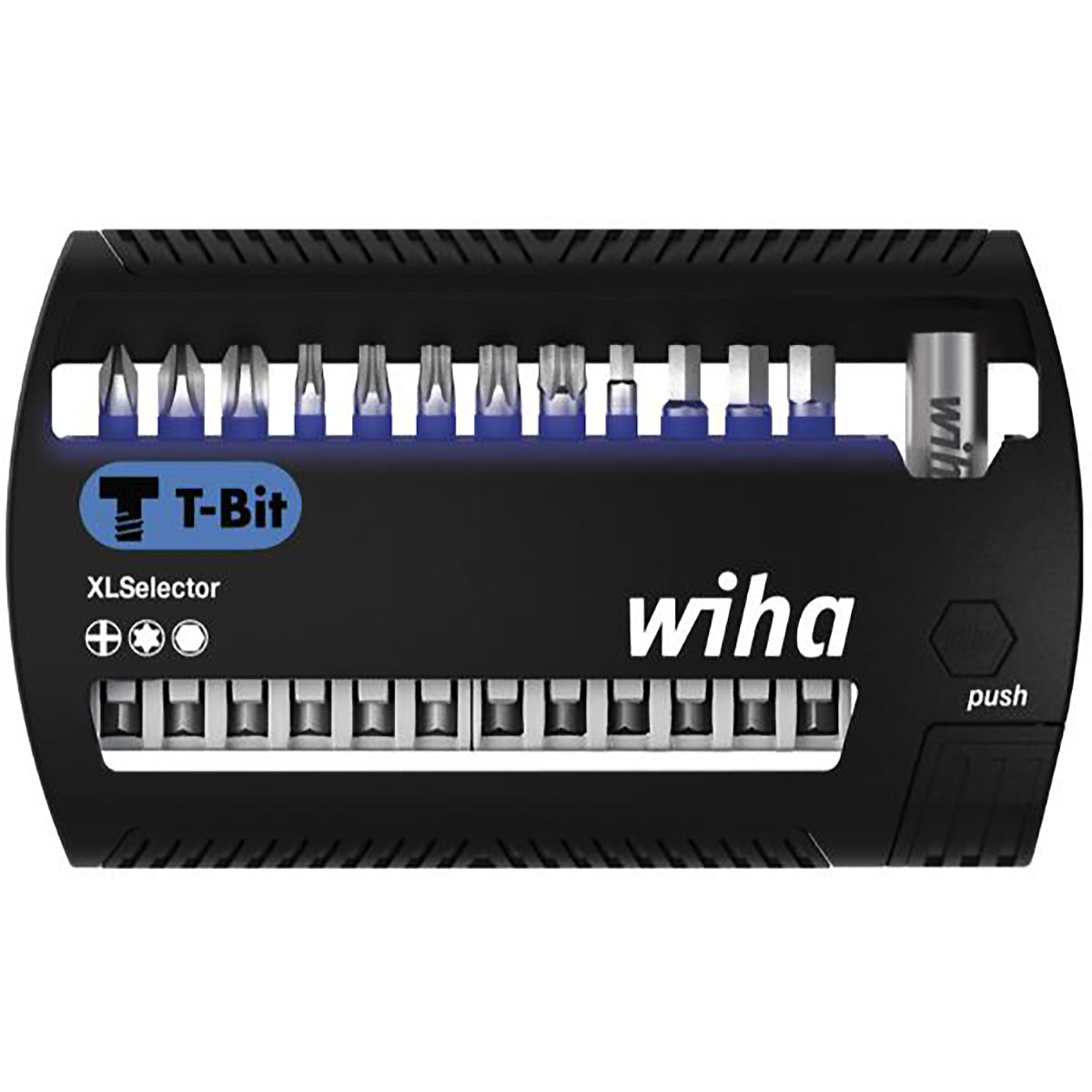 Wiha Bit Set XLSelector T-Bit 50 mm Phillips, TORX , Sechskant 13-teilges Set 1/4 zoll E6,3 - 6 Stück