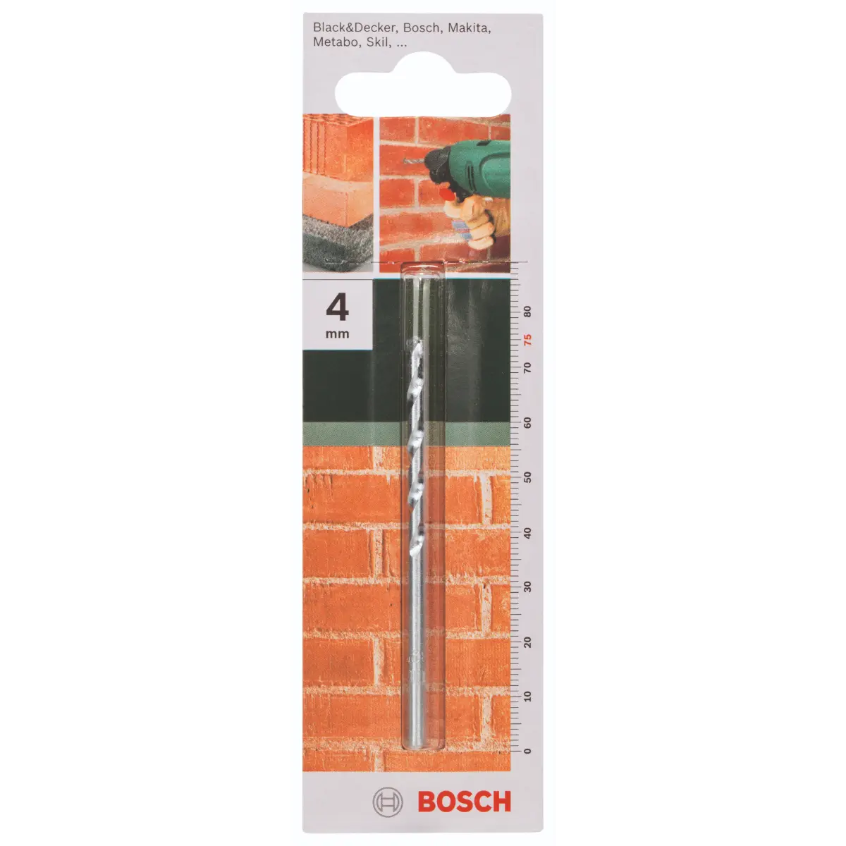 Bosch Steinbohrern D= 4,0 mm, L= 75 mm