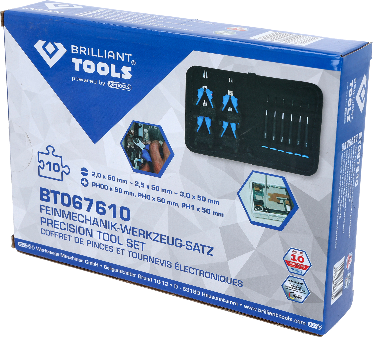 Brilliant Tools Feinmechanik-Werkzeug 10-teiliges Set