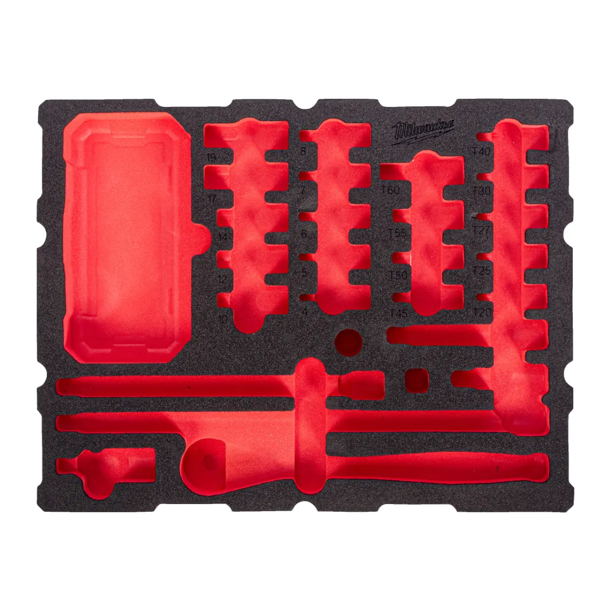 Milwaukee Ersatz-Einlage für 3/8" Ratschen- u. Steckschlüsseleinsätze PACKOUT Einlage