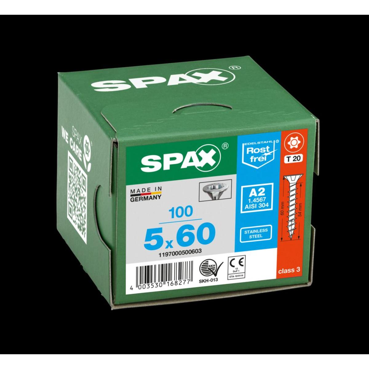 SPAX A2 Senkmultikopf T-Star Plus T20 Vollgewinde, 100 Stück