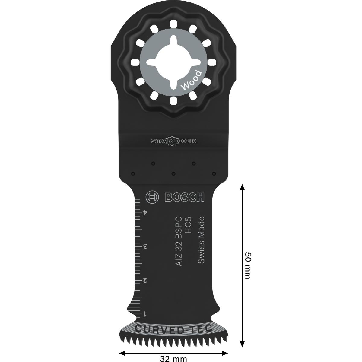 Bosch AIZ 32 BSPC Holz Tauchsägeblatt, Starlock, 32 x 50 mm, 1-Stück