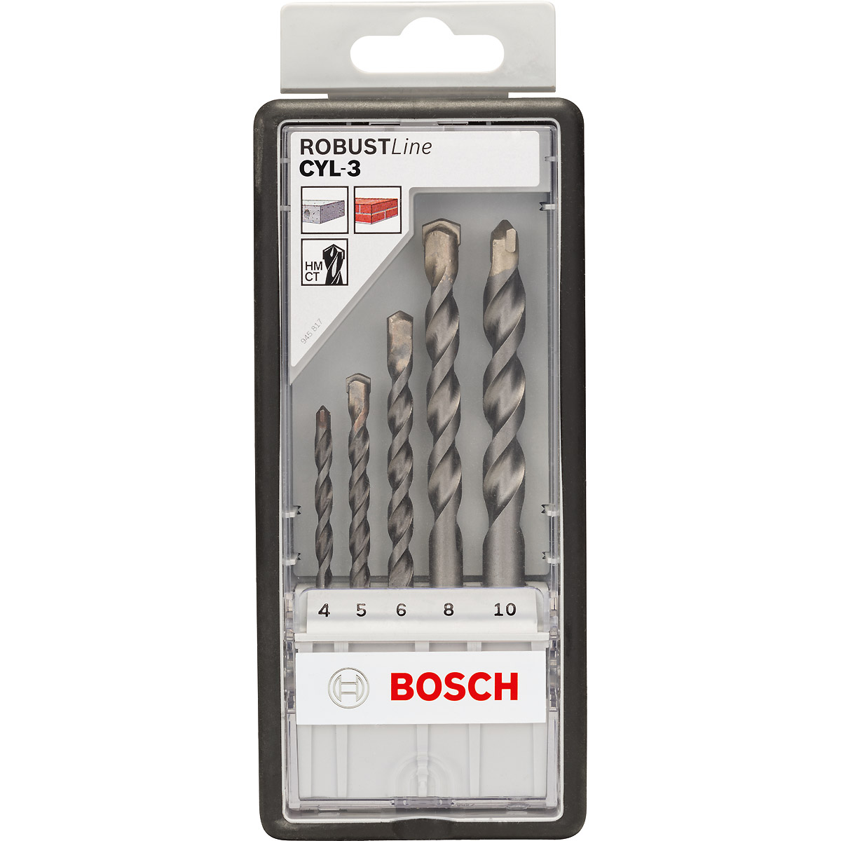 Bosch Betonbohrer-Robust Line-Set CYL-3, Silver Percussion, 5-teilig, 4 - 10 mm
