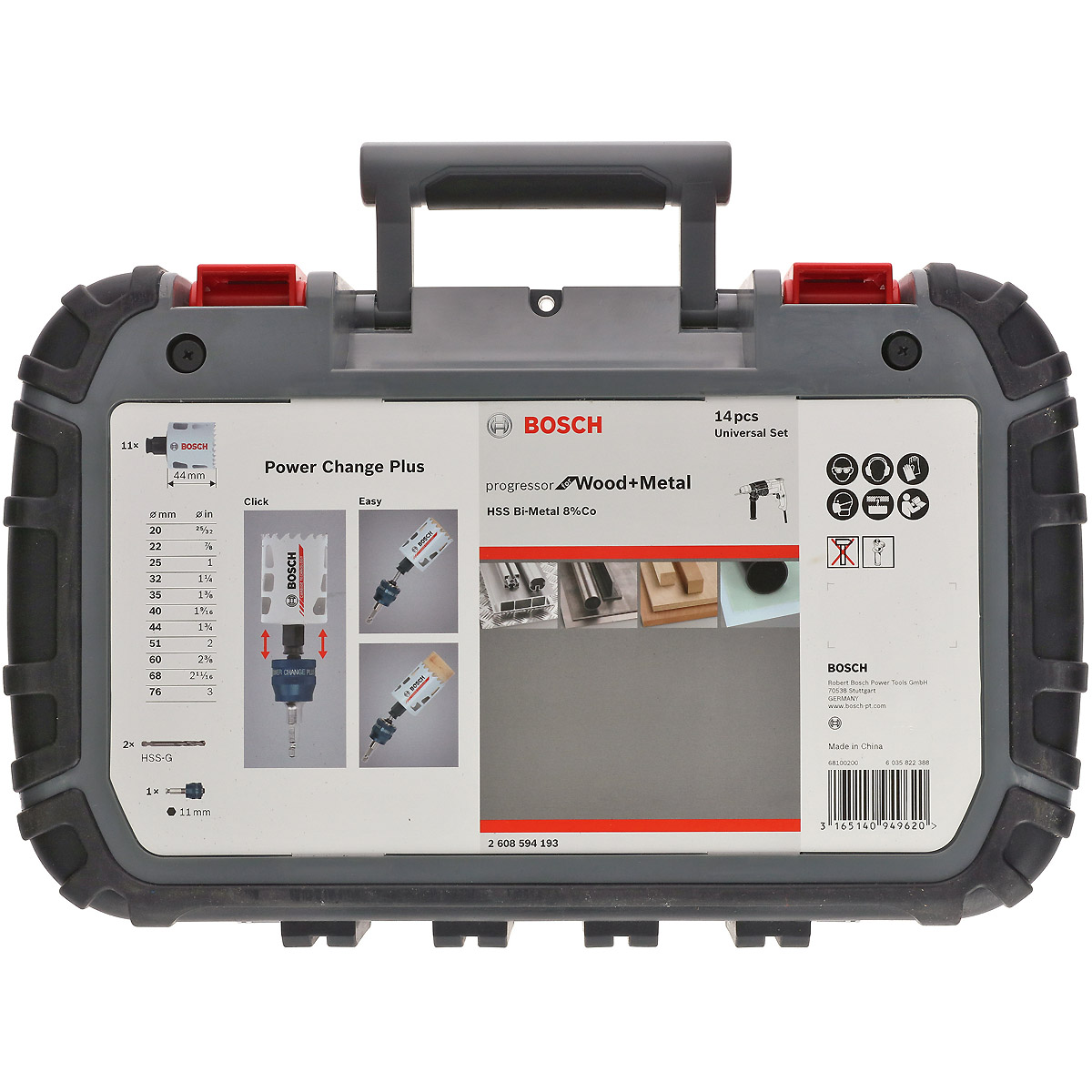 Bosch Lochsägen-Set Progressor for Wood and Metal, 14-teiliges Universalset, 20-76 mm