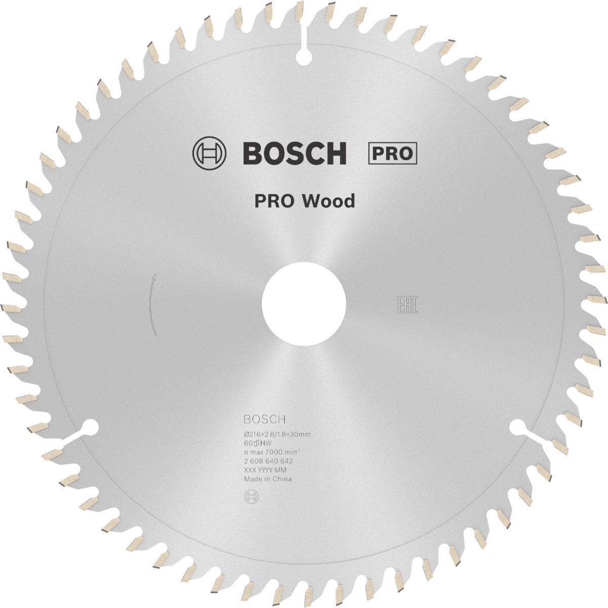 Bosch PRO Kreissägeblatt Optiline Wood für Kapp- und Gehrungssäge ø 216 mm