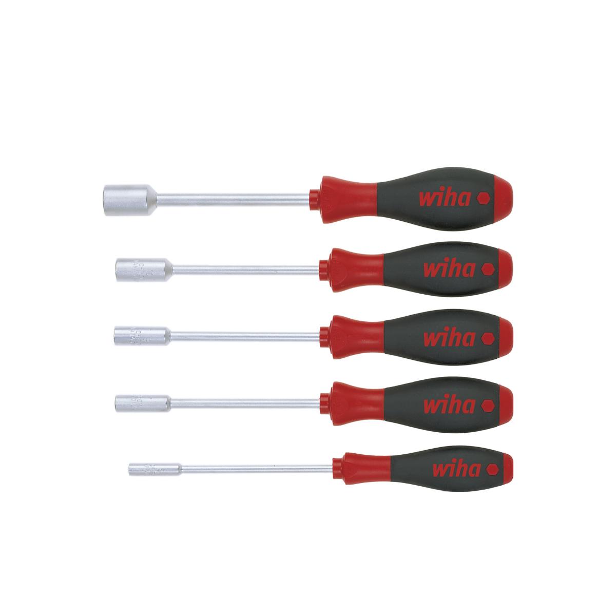 Wiha Schraubendreher Set SoftFinish Sechskant-Steckschlüssel 5-teilges Set