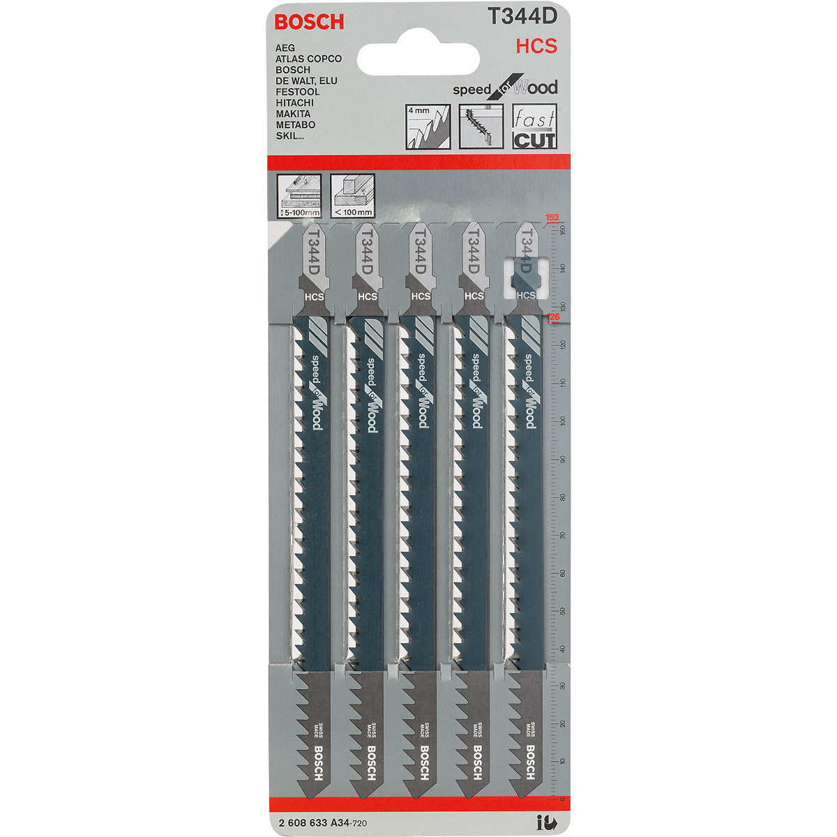 Bosch Stichsägeblatt T 344 D Speed for Wood