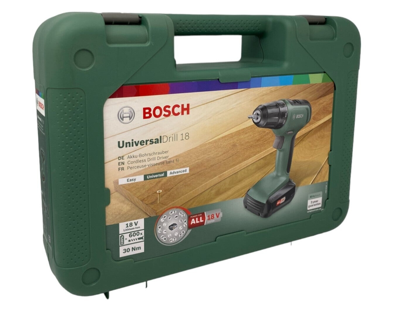 Bosch Akku-Bohrschrauber UniversalDrill 18,1 x Akku PBA 18V 1.5Ah