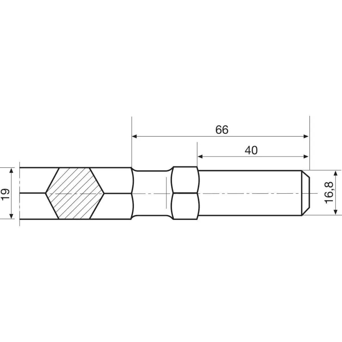 Rennsteig Flachmeißel für Elektrohämmer 16,8 x 40 mm, 25 x 360 mm