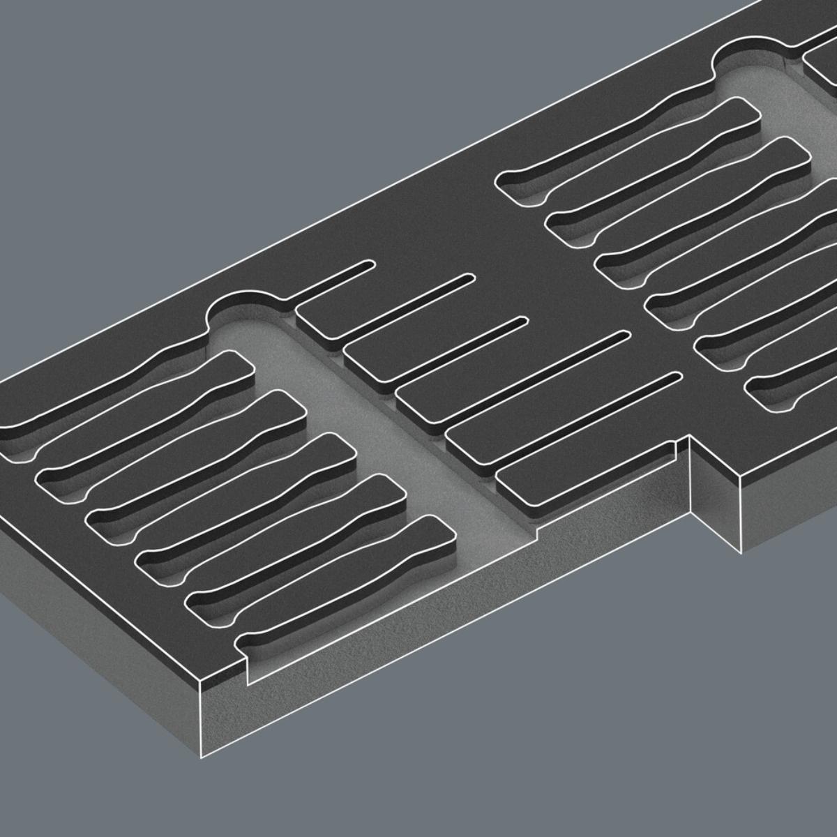Wera 9716 Schaumstoffeinlage Schraubendreher Kraftform Micro Set 2