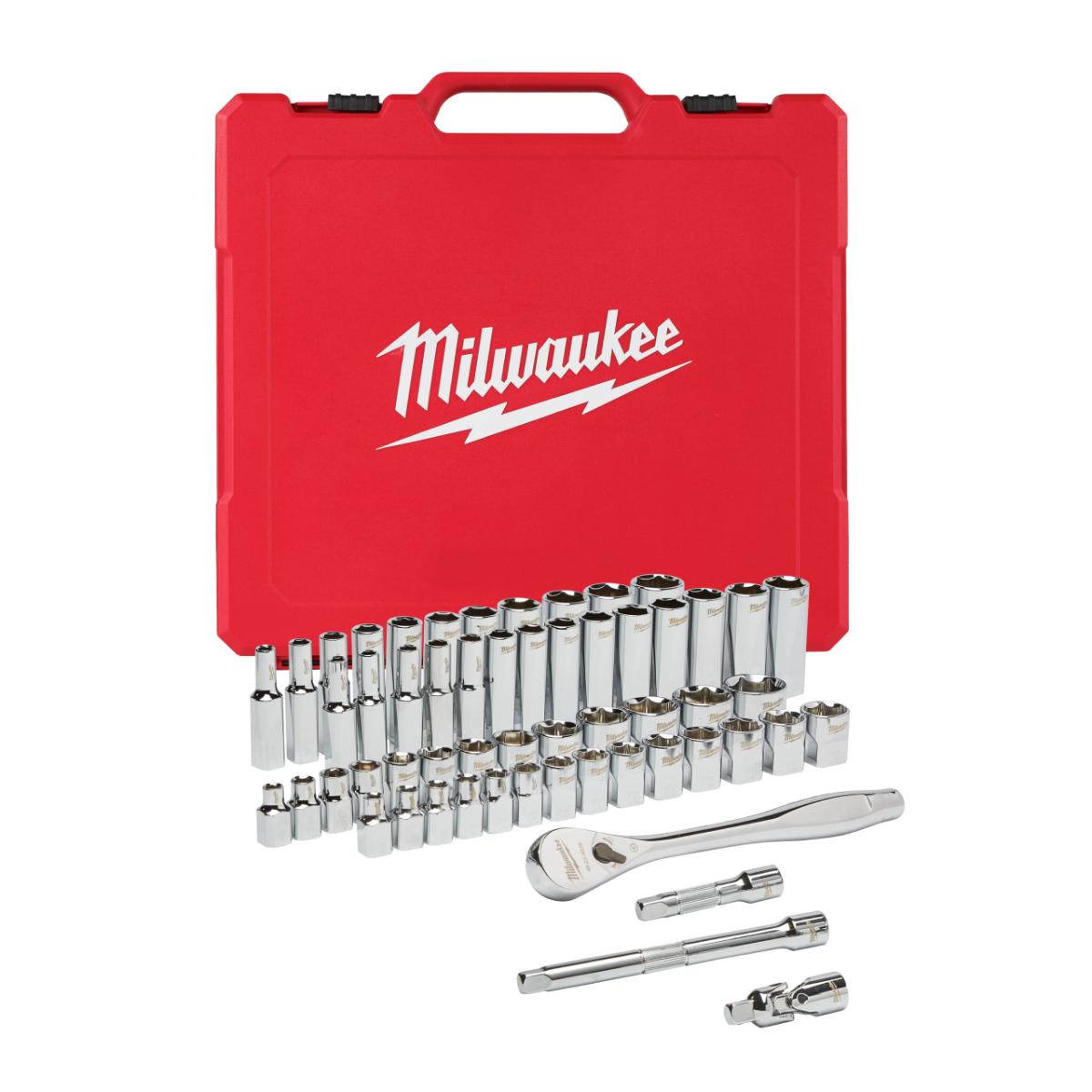 Milwaukee - 3/8 56pc ST Steckschlüssel Set SAE+Metr. - 4932464946