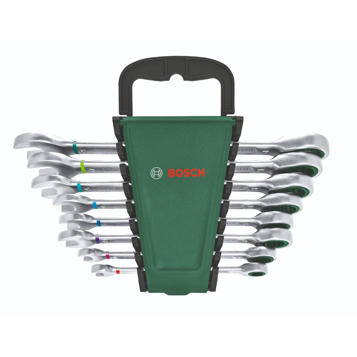 Bosch Schraubenschlüssel mit Ratsche Set 8-teiliges Set