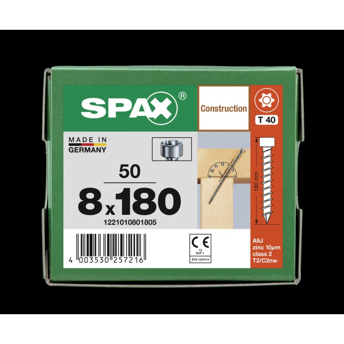 SPAX-S Zylinderkopf T-Star Plus T40 Vollgewinde Cut WIROX, 50 stück