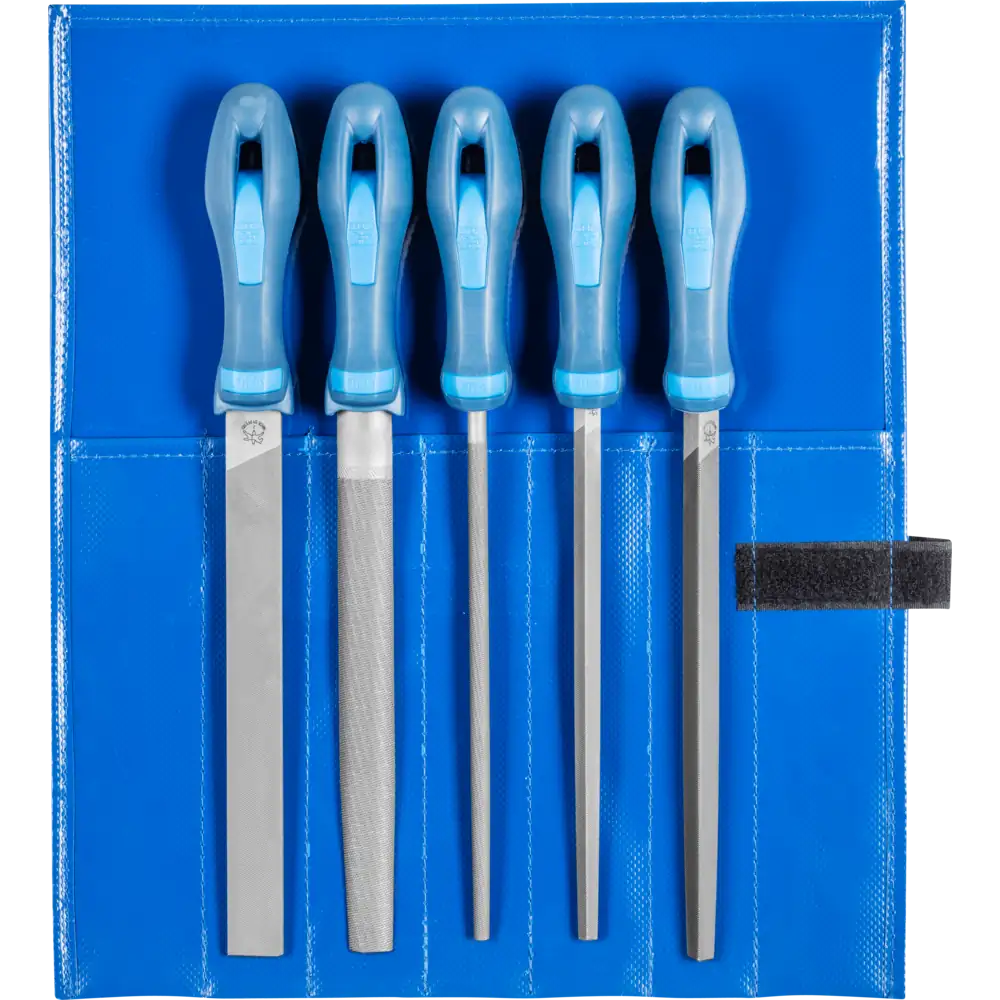 PFERD TOOLS Werkstattfeilen-Set WR 5-tlg. in Rolltasche Hieb 2 universell zum Schruppen und Schlichten