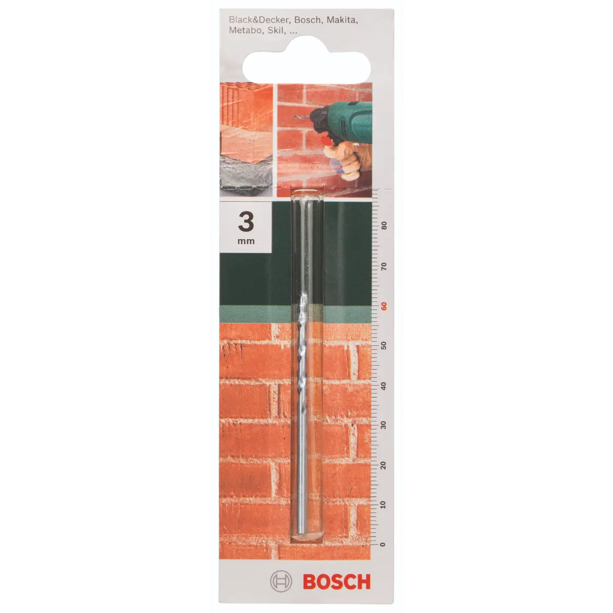 Bosch Steinbohrern D= 3,0 mm, L= 60 mm