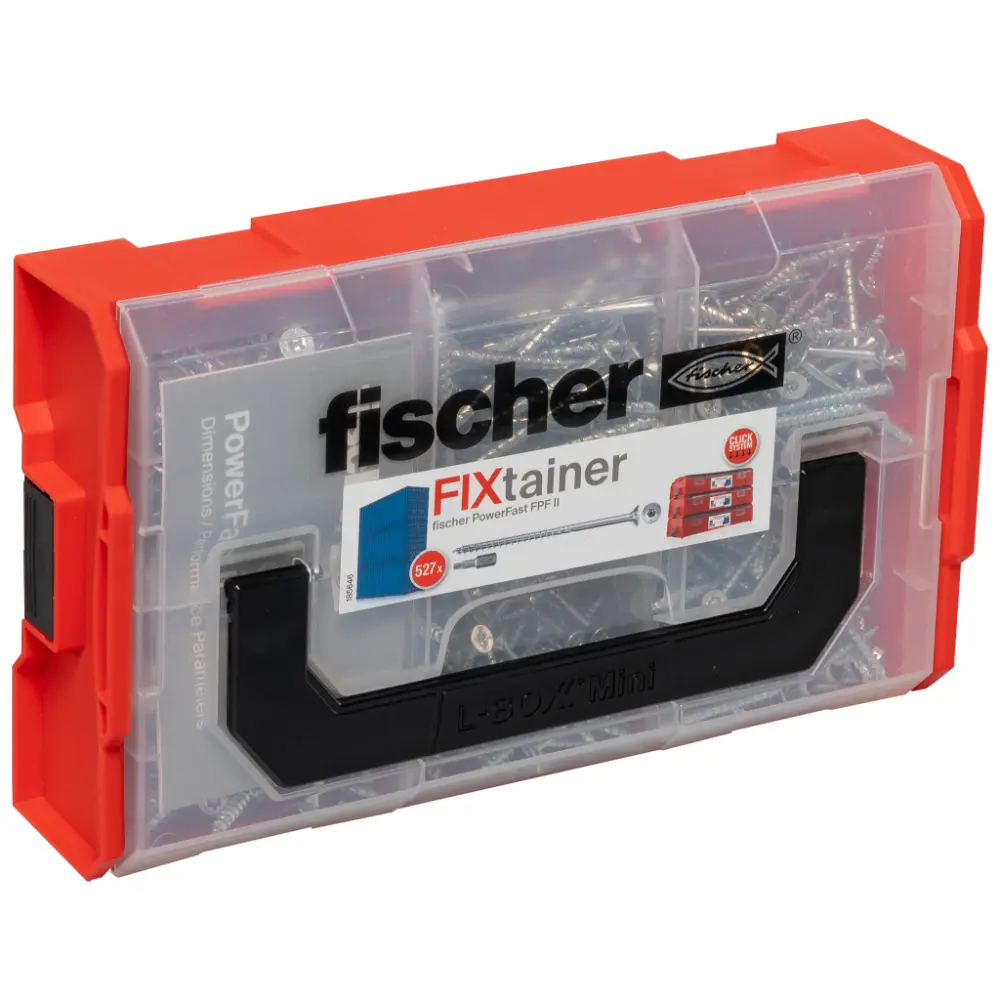 Fischer Sortimentsbox FixTainer Spanplattenschraube FPF II TX Teilgewinde + Bit