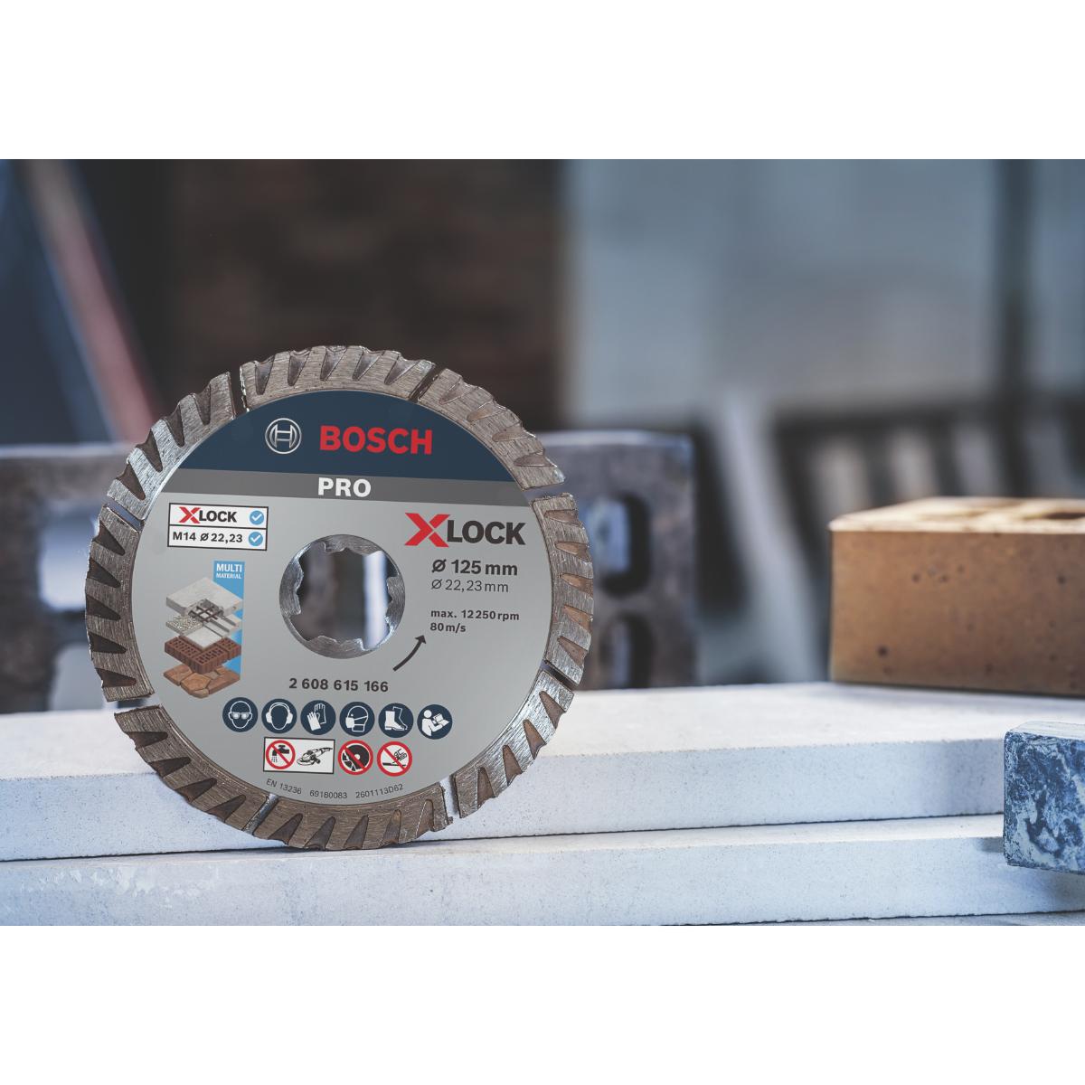 Bosch PRO Multi Material X-LOCK Diamanttrennscheibe, 115 x 22,23 mm